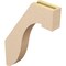 Ekena Millwork 3-inch W x 18-inch D x 24-inch H Del Monte Rough Cedar Woodgrain TimberThane Knee Brace, Primed BRCUR03X18X24DELRCPR - alternate 5
